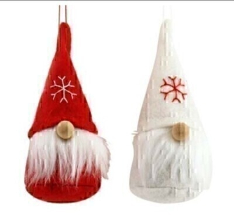 Red and White Nordic Fabric Santa Christmas Tree hanging decoration by Gisela Graham. Choice of 2 available - If you have a colour preference please specify when ordering. This fesive Father Christmas tree ornament by Gisela Graham will delight for years to come. It will compliment any Christmas Tree and will bring Christmas cheer to children at Christmas time year after year. Remember Booker Flowers and Gifts for Gisela Graham Christmas Decorations.